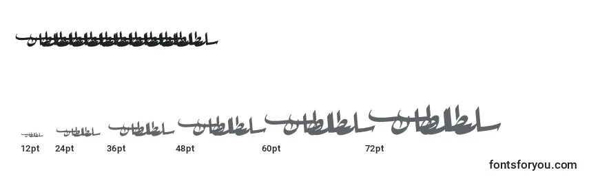 SultanLight Font Sizes