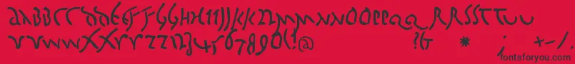 BigcaesarMedium Font – Black Fonts on Red Background