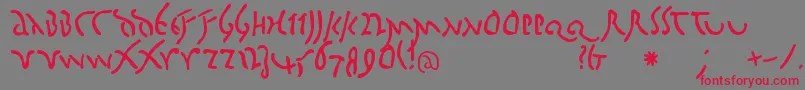 BigcaesarMedium Font – Red Fonts on Gray Background