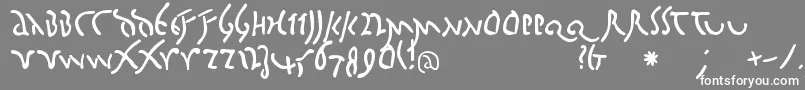 BigcaesarMedium-Schriftart – Weiße Schriften auf grauem Hintergrund