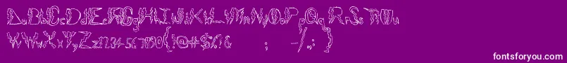 LightningStrike Font – White Fonts on Purple Background