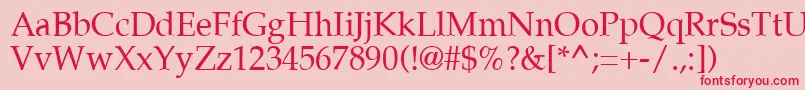 PalatiaRegular Font – Red Fonts on Pink Background