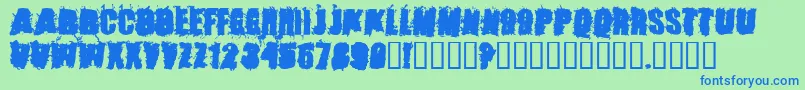 StoneCold Font – Blue Fonts on Green Background