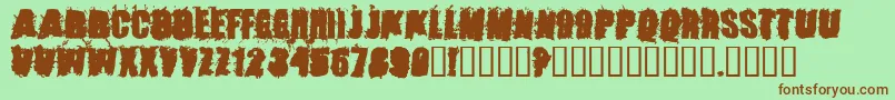 StoneCold Font – Brown Fonts on Green Background