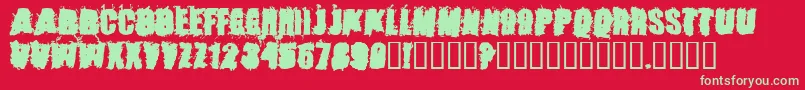 StoneCold Font – Green Fonts on Red Background
