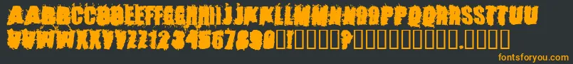 StoneCold Font – Orange Fonts on Black Background