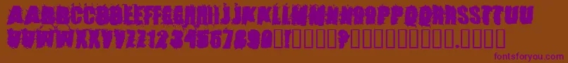 StoneCold Font – Purple Fonts on Brown Background