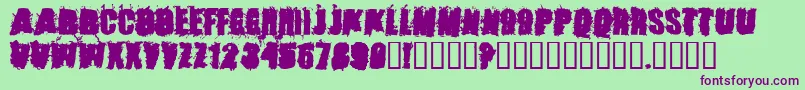 StoneCold Font – Purple Fonts on Green Background