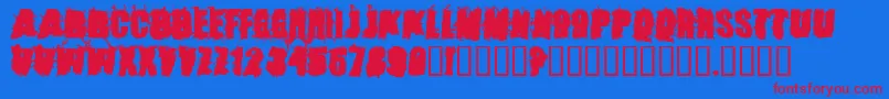 StoneCold Font – Red Fonts on Blue Background