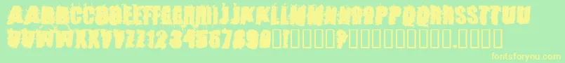 StoneCold Font – Yellow Fonts on Green Background