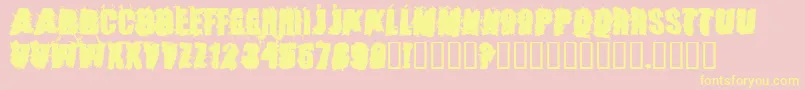 StoneCold Font – Yellow Fonts on Pink Background