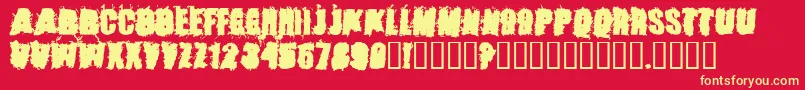 StoneCold Font – Yellow Fonts on Red Background