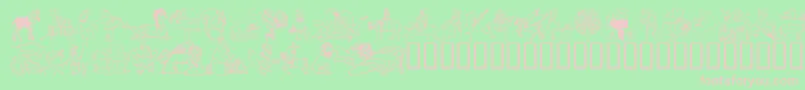 Dingd Font – Pink Fonts on Green Background