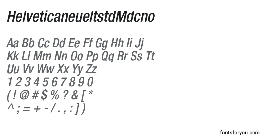 Schriftart HelveticaneueltstdMdcno – Alphabet, Zahlen, spezielle Symbole