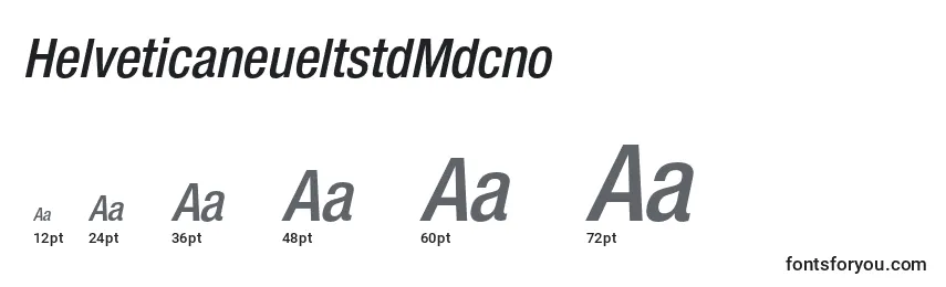 Размеры шрифта HelveticaneueltstdMdcno