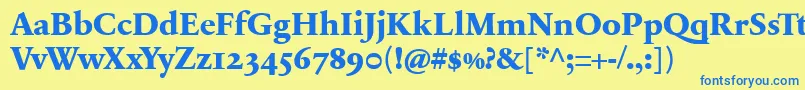 More about SabonnextLtExtraBoldOldStyleFigures Font SabonnextLtExtraBoldOldStyleFigures Font – Blue Fonts on Yellow Background