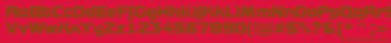 AConceptoBold Font – Brown Fonts on Red Background