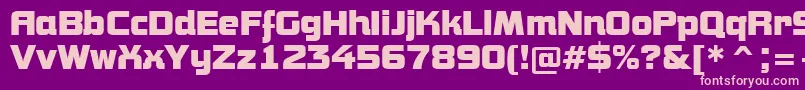 AConceptoBold Font – Pink Fonts on Purple Background