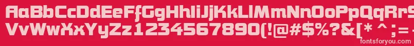 AConceptoBold Font – Pink Fonts on Red Background