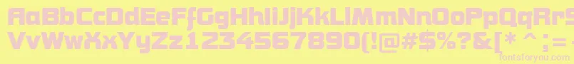 AConceptoBold Font – Pink Fonts on Yellow Background