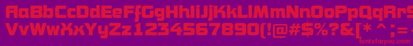 AConceptoBold Font – Red Fonts on Purple Background