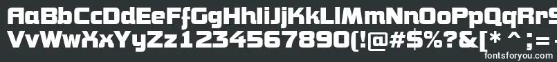 フォントAConceptoBold – 黒い背景に白い文字