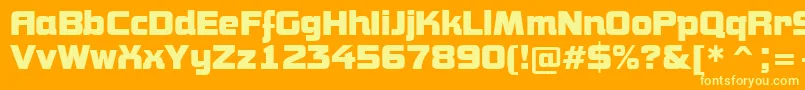 AConceptoBold Font – Yellow Fonts on Orange Background