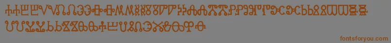 Glaga Font – Brown Fonts on Gray Background