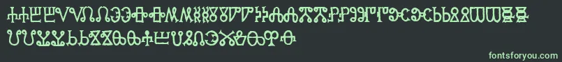 フォントGlaga – 黒い背景に緑の文字