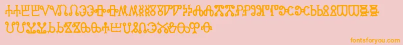 Glaga Font – Orange Fonts on Pink Background