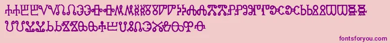 Glaga Font – Purple Fonts on Pink Background