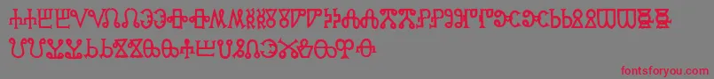 Glaga Font – Red Fonts on Gray Background