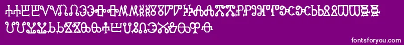 フォントGlaga – 紫の背景に白い文字