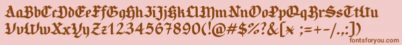 CandlebrightSample Font – Brown Fonts on Pink Background