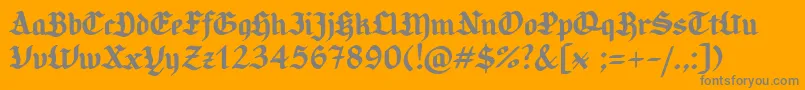 CandlebrightSample Font – Gray Fonts on Orange Background