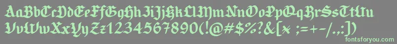 CandlebrightSample Font – Green Fonts on Gray Background