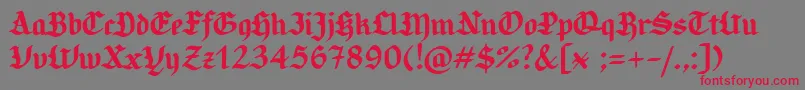 CandlebrightSample Font – Red Fonts on Gray Background