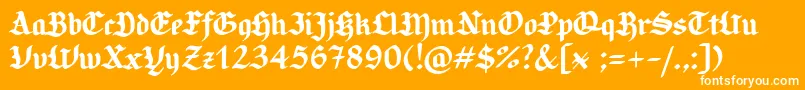 CandlebrightSample Font – White Fonts on Orange Background