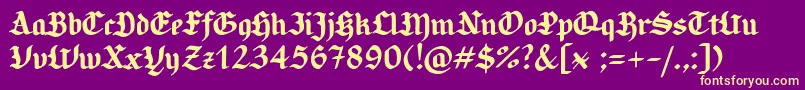 CandlebrightSample Font – Yellow Fonts on Purple Background