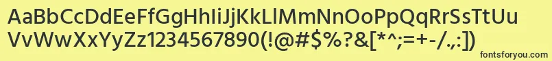 HindMedium Font – Black Fonts on Yellow Background
