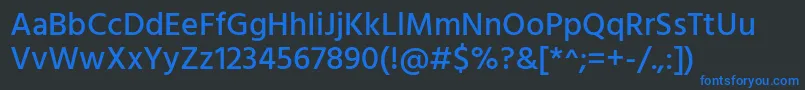 HindMedium Font – Blue Fonts on Black Background