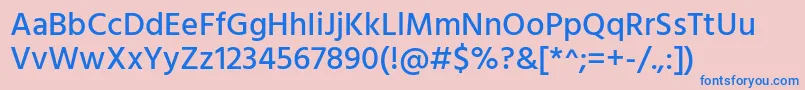 HindMedium Font – Blue Fonts on Pink Background