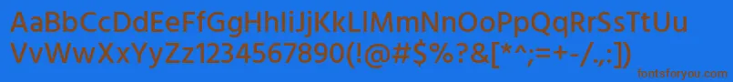 HindMedium Font – Brown Fonts on Blue Background