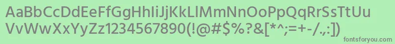 HindMedium Font – Gray Fonts on Green Background