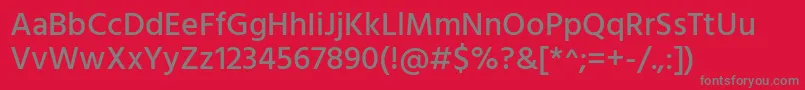 フォントHindMedium – 赤い背景に灰色の文字