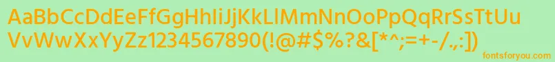 HindMedium Font – Orange Fonts on Green Background