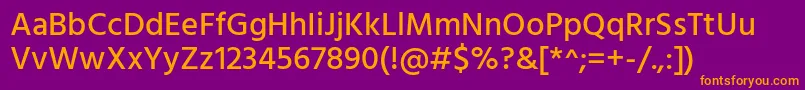 HindMedium Font – Orange Fonts on Purple Background