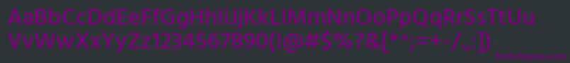 HindMedium Font – Purple Fonts on Black Background