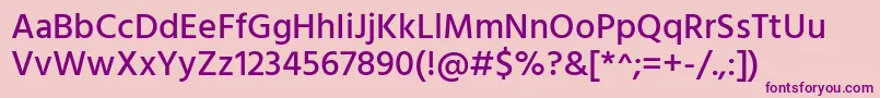 HindMedium Font – Purple Fonts on Pink Background