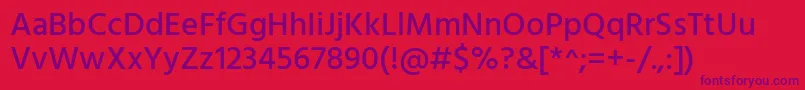 HindMedium Font – Purple Fonts on Red Background